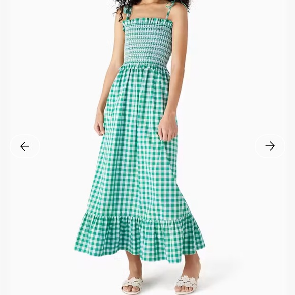kate spade Dresses & Skirts - Kate Spade Green Gingham Maxi Dress
